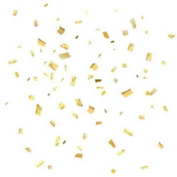 Confetti gold random Stock Illustration