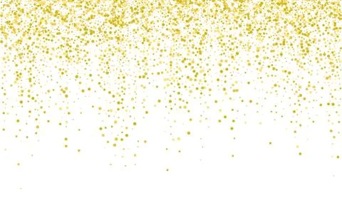 Confetti golden vector background. Falling carnival or holiday gold confetti  Stock Illustration