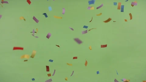 Confetti on green screen Stock Footage 128934548