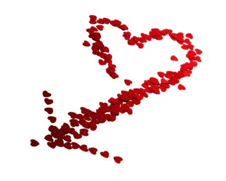 Confetti of hearts Stock Photos