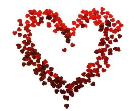 Confetti of hearts Stock Photos