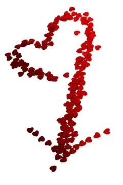 Confetti of hearts Stock Photos