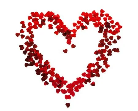 Confetti of hearts Stock Photos