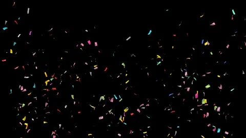 Confetti / with High Quality QuickTime Alpha Channel. Stock Footage