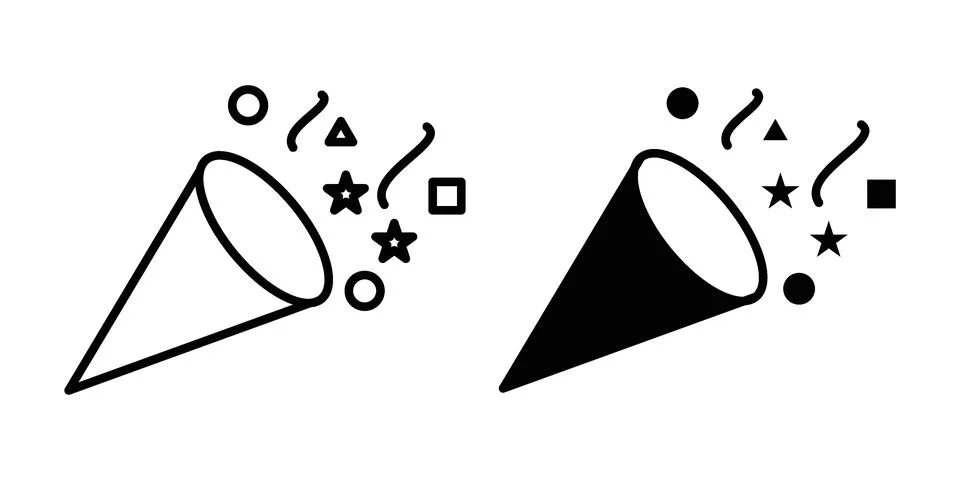 Confetti icon graphic element. web icon set Illustrazione stock