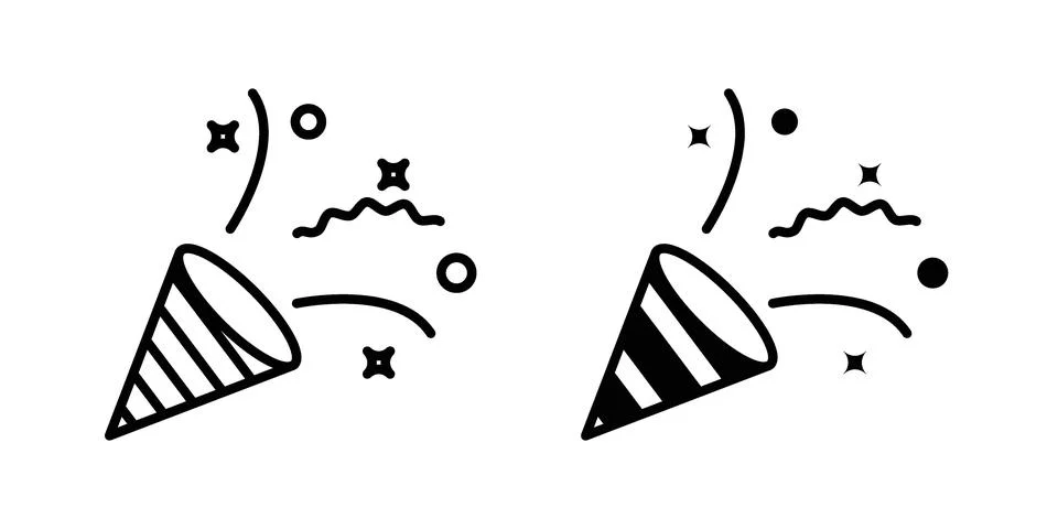 Confetti icon Illustration set. Vector Eps10 for apps Stockillustratie
