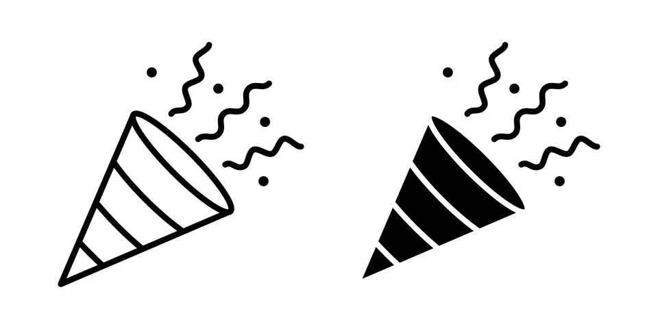 Confetti icon or illustration vector symbols Stock Illustration