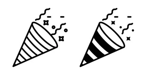 Confetti icon symbol. Flat Vector illustration Stock Illustration
