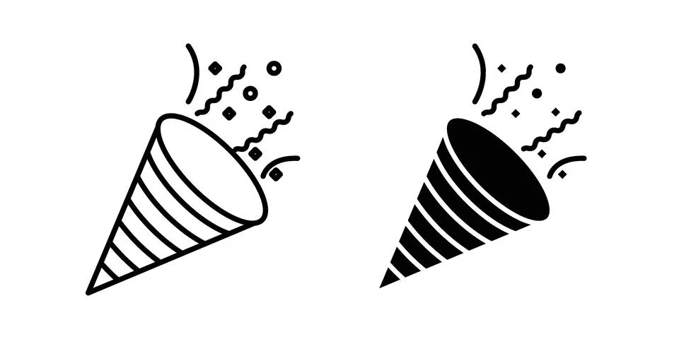 Confetti icon vector design illustrations Illustrazione stock