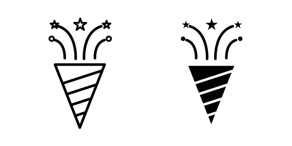 Confetti icon vector editable eps10 Stock Illustration