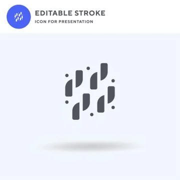 Confetti icon vector, filled flat sign, solid pictogram isolated on white, lo Stock Illustration