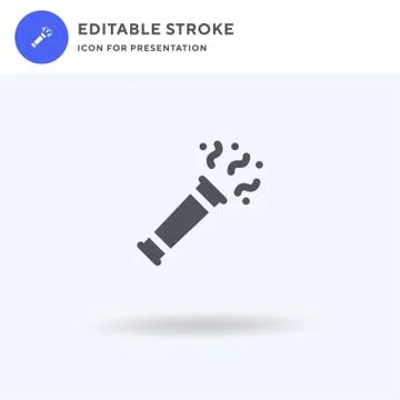 Confetti icon vector, filled flat sign, solid pictogram isolated on white, lo Stock Illustration