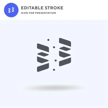 Confetti icon vector, filled flat sign, solid pictogram isolated on white, lo Stock Illustration