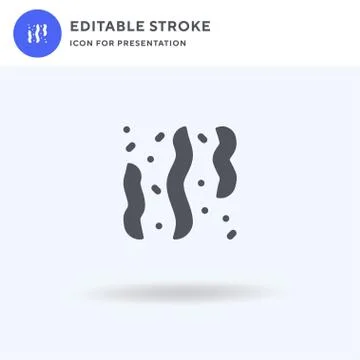 Confetti icon vector, filled flat sign, solid pictogram isolated on white, logo Stock Illustration