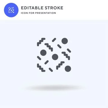 Confetti icon vector, filled flat sign, solid pictogram isolated on white, logo Stock Illustration