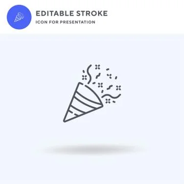 Confetti icon vector, filled flat sign, solid pictogram isolated on white, logo Stock Illustration