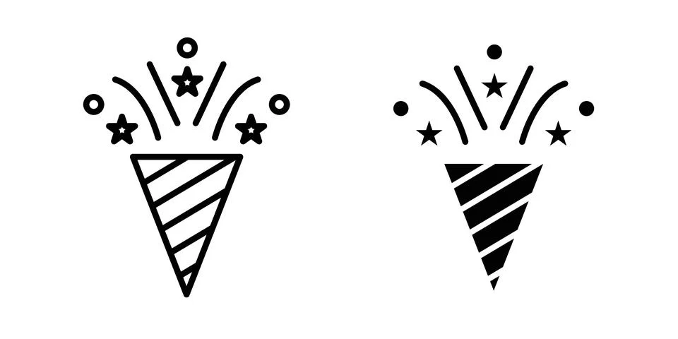 Confetti icon for web projects Illustrazione stock
