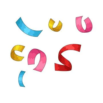 Confetti illustration Ilustração Stock