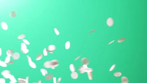 Confetti isolated on chroma key green screen background, holiday design element 動画素材 169903755