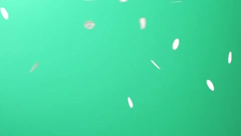 Confetti isolated on chroma key green screen background, holiday design element 스톡 동영상 177252526