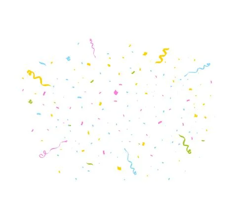 Confetti isolated on white. Stock Illustration