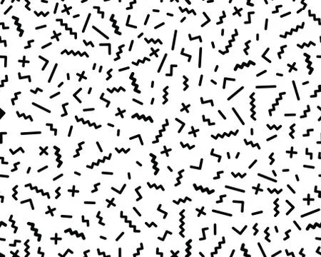 Confetti lines, memphis Stock Illustration