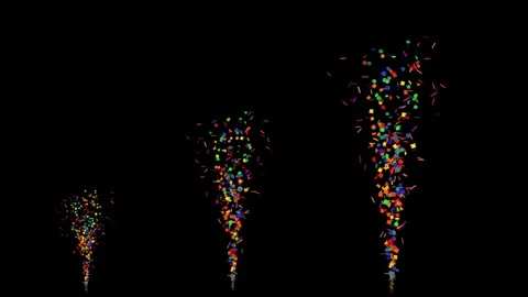 Confetti motion graphics with dark background Stock Footage 123944882