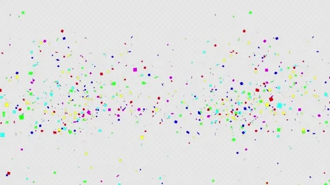 Confetti Multi Color with Alpha Stock Footage 299780499