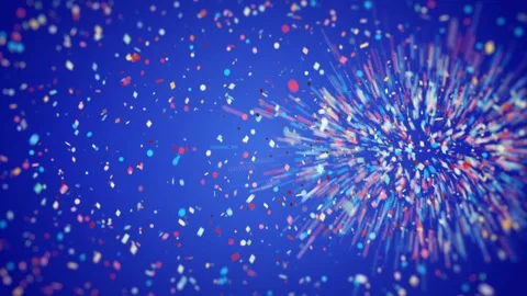 Confetti Multi Colored Bursts 4K Loop Stock Footage 327171342