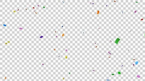 Confetti over transparent background. 3D render. Stock Illustration