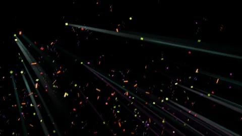 Confetti  pack with alpha channel Stock Footage 96150923