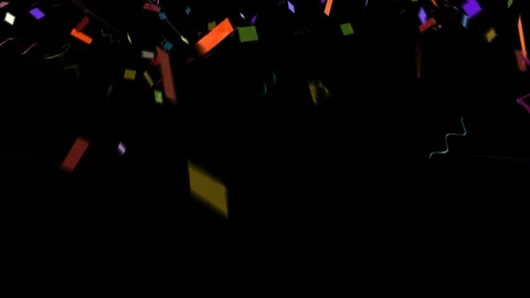 Confetti  pack with alpha channel Stock Footage 96155972