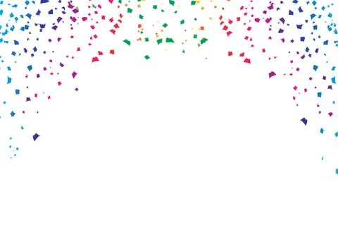 Confetti, paper explosion fall decoration colorful spectrum rainbow, festival Stock Illustration