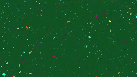 Confetti particles animation, green screen, Falling Confetti | Party Overlay Stock-Footage 322103885
