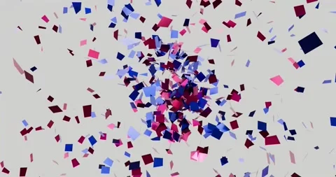Confetti particles animation on a white Background. Stock Footage 232223292