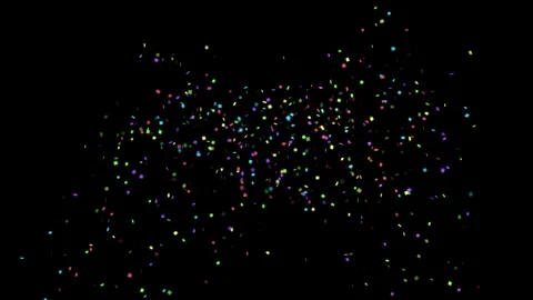 Confetti party explosion effect burst of festive particles on overlay on Alpha Stock Footage 292899938