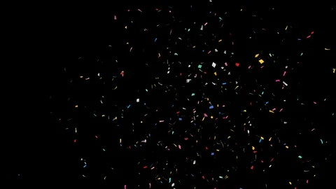 Confetti Party Popper Explosions Stock Footage 122067618