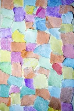 Confetti Patchwork Ripped and Torn Pieces of Watercolour Pastel Paper Piece.. Stock Photos