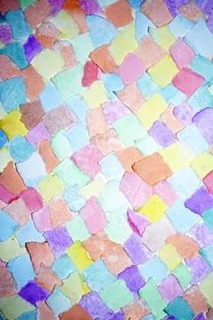 Confetti Patchwork Ripped and Torn Pieces of Watercolour Pastel Paper Piece.. Stock Photos