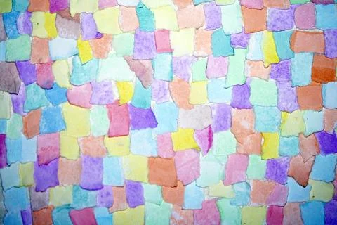 Confetti Patchwork Ripped and Torn Pieces of Watercolour Pastel Paper Piece.. 스톡 사진