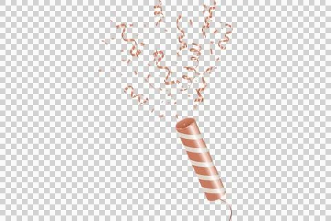 Confetti popper exploding with streamers and glitter イラスト素材