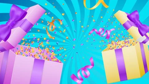 Confetti popper explosion background Stock Illustration