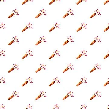 Confetti popper explosion pattern for celebration fun Illustrazione stock