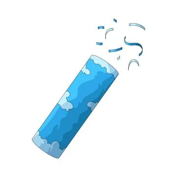 Confetti popper illustration Stock Illustration