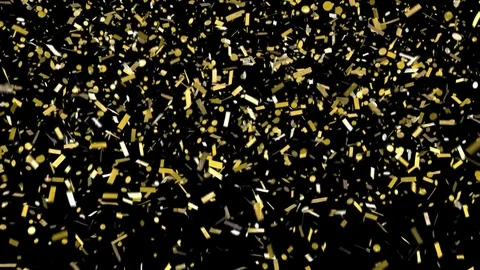 Confetti pre-keyed with alpha channel Stock Footage 85460589