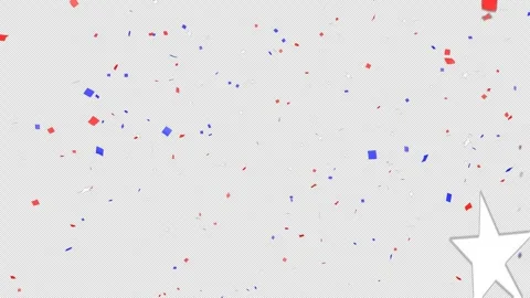 Confetti Rainfall Loop on Transparent Alpha Stock Footage 303964933