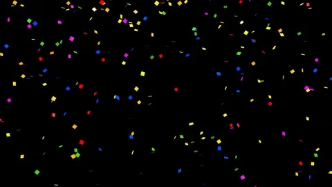 Confetti Rectangles loop Falling Without Background Stock Footage 81746577