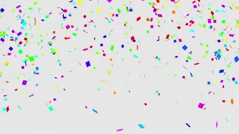 Confetti reflective particles festive bursts 4k pack with alpha png layer. Video stock 291203449