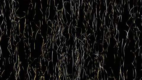 Confetti ribbons with Alpha matters isolated on black, seamless loop Stock Footage 174718006