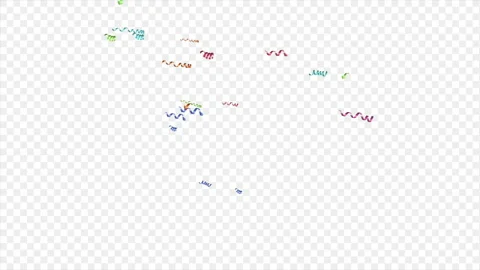 Confetti Ribbons On Alpha Pack Stock Footage 141987721